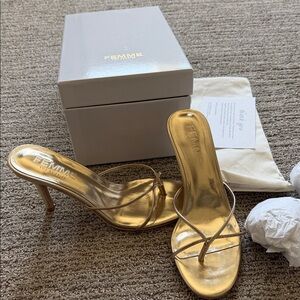 Femme Gold Strappy Heels